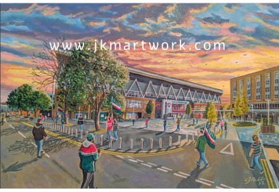 Welford Road Stadium 'Going to the Match' Fine Art Print - Leicester Tigers Rugby Union